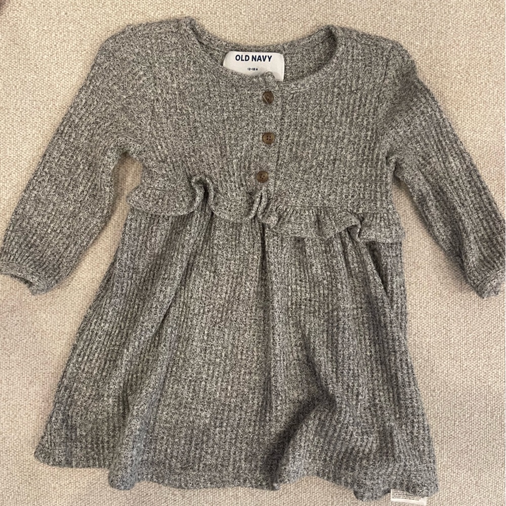Old Navy Sweater Dress - Grey - Size 12-18M